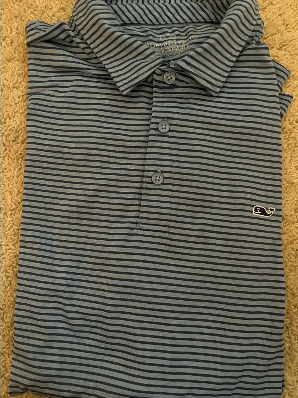 Vineyard Vines Men's Striped Performance Polo, Size Large